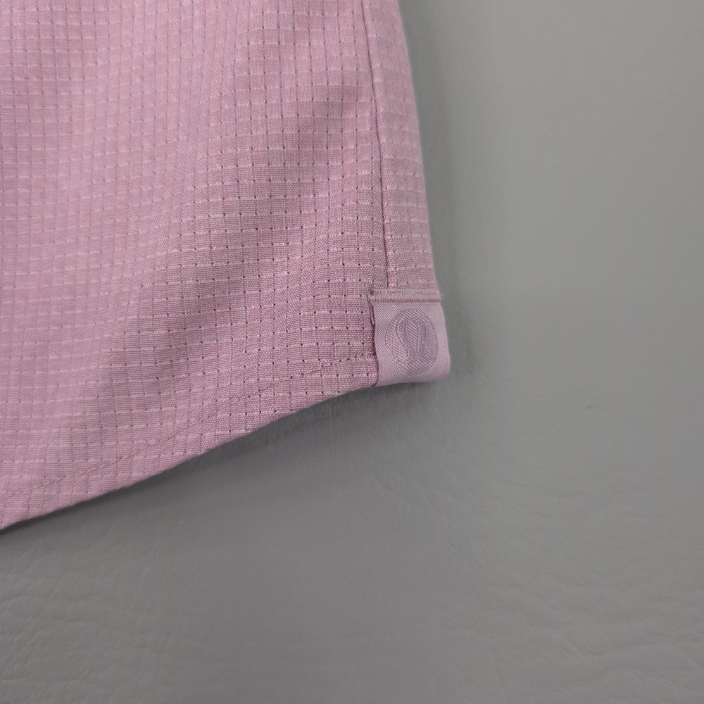 Lululemon Shirt Mens XXL Pink Check Long Sleeve Button Up New Venture Casual - Picture 5 of 14